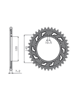 Zębatka napędzana SUNSTAR 1-4499 [42 zęby]