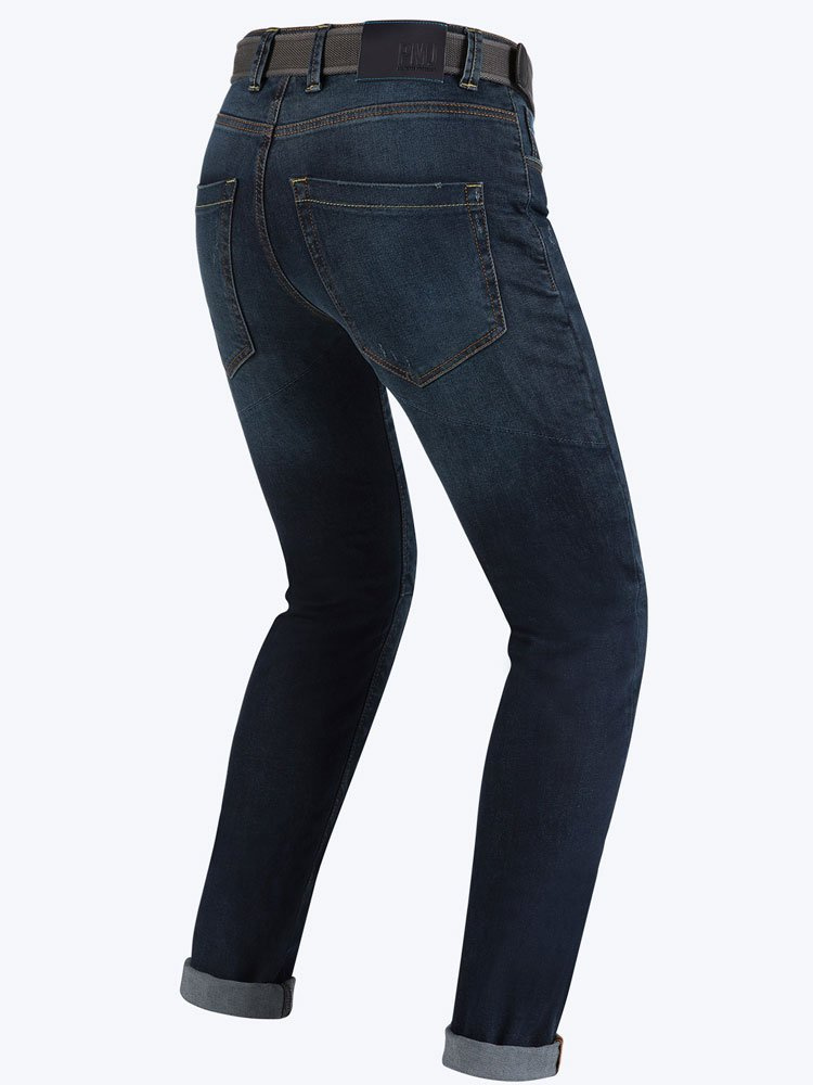 Jeansy motocyklowe PMJ CafeRacer niebieskie