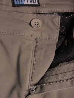 Jeansy motocyklowe damskie PMJ Santiago brązowe