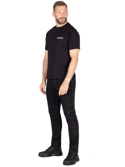 Jeansy motocyklowe Knox Colton Slim Aged Black Rust czarne