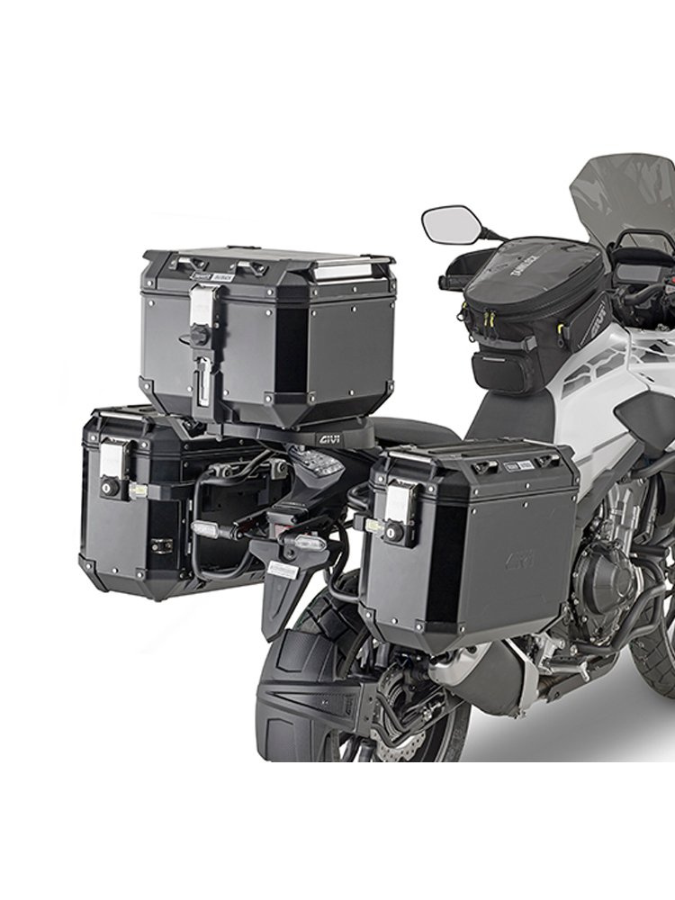 Stelaż kufrów bocznych Monokey Cam-Side GIVI PL One-Fit Honda CB 500 X (19-23)/ NX 500 (24-) [mocowany do stelaża centralnego]