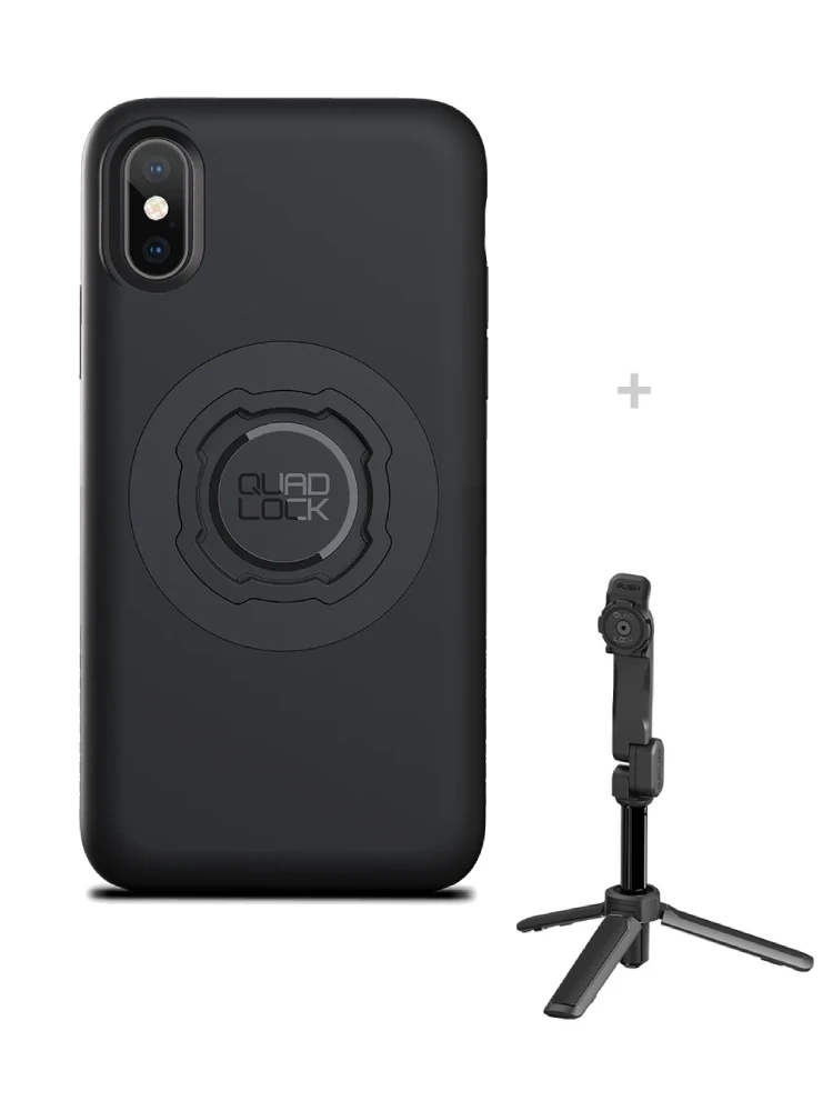 Zestaw: etui na telefon iPhone X/XS + statyw/ selfie stick Quad Lock