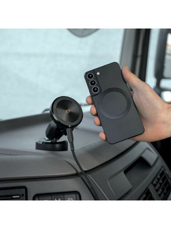 Uchwyt na telefon z ładowaniem bezprzewodowym Lampa Mag Wireless Orbit magnetyczny z przyssawką