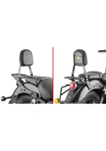 Oparcie pasażera Kappa z bagażnikiem Royal Enfield Super Meteor 650 (23-) czarne