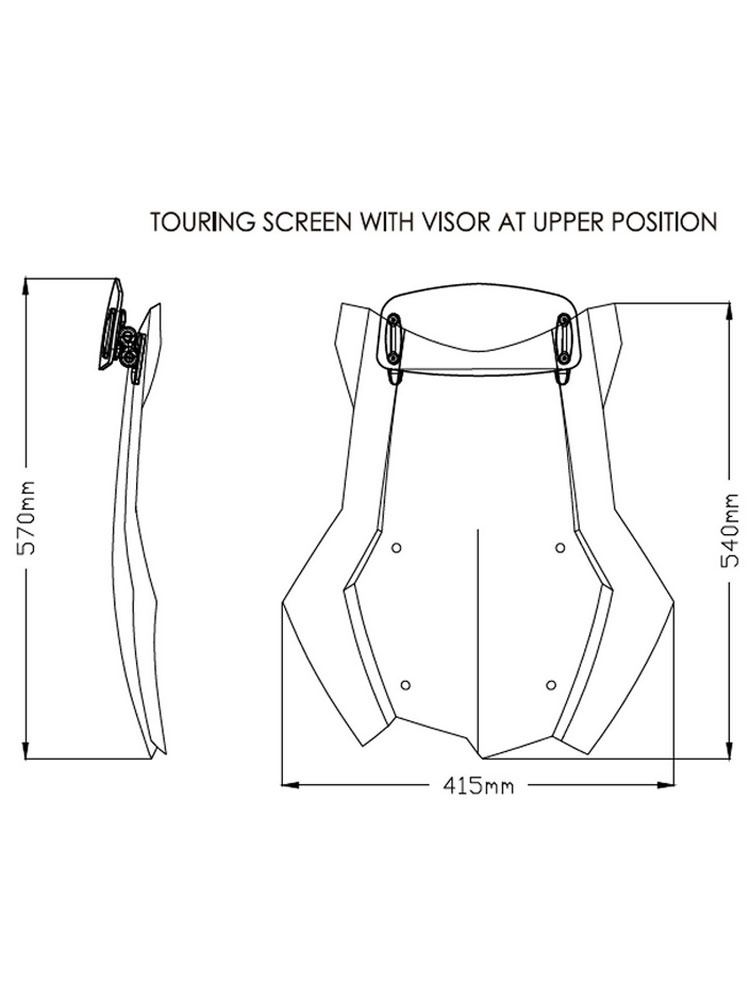 Szyba turystyczna z deflektorem PUIG BMW F750GS / F850GS / Adv. (18-24) lekko przyciemniana