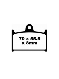 Klocki hamulcowe EBC FA145HH 70 x 55.5 x 8mm NA PRZÓD
