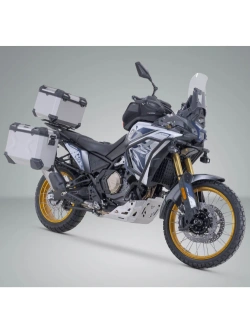 Zestaw: kufry boczne 45/37L + kufer centralny 38L TRAX ADV+ stelaże SW-Motech Voge DSX 800 Rally (25-) srebrne