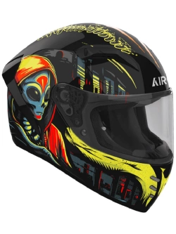 Kask integralny Airoh Connor Double Face czarno-żółto-czerwony połysk