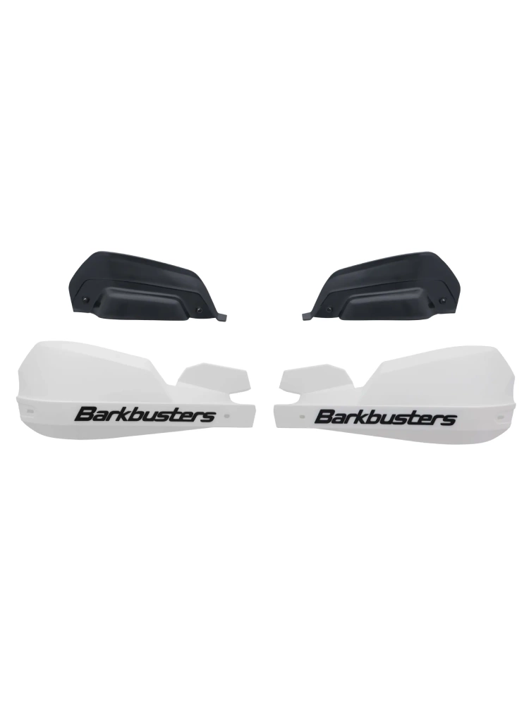 Osłony dłoni Barkbusters VPS z regulowanymi deflektorami, biało-czarne + zestaw montażowy Yamaha XTZ 700 Tenere (19-24)