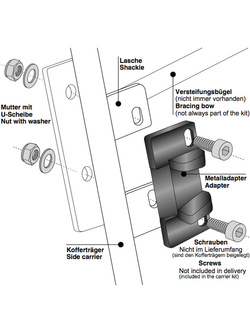 Adapter zamka Hepco&Becker z adapterem do stelaża kufra bocznego (1 PC)