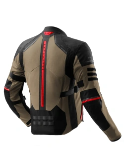 Kurtka motocyklowa tekstylna Rebelhorn Scandal 3 brązowo-czarno-czerwona