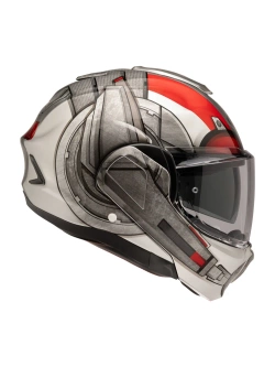 Kask szczękowy HJC F100 Ant-Man Marvel srebrno-czerwony