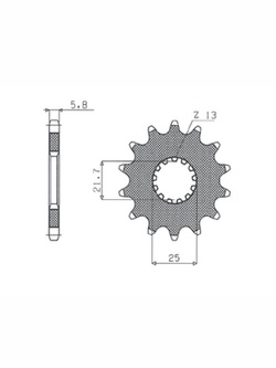 	JT ZĘBATKA PRZEDNIA 565 15 KAWASAKI ER6F/N '06-'14, KLE 650 '06-'20, EX650, SUZUKI SV 650 16-19 (56515JT) (ŁAŃC. 520)