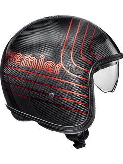 Kask otwarty Premier Vintage Platinum Edit Carbon czarno-czerwony