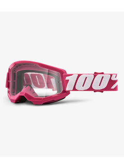 Gogle motocyklowe 100% Strata 2 Fletcher z przezroczystą szybką purpurowe