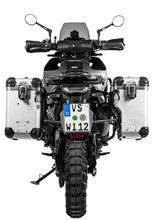 Zestaw: kufry boczne srebrne Zega Evo X + stelaże czarne Touratech Husqvarna Norden 901 [poj.: 38+38l]