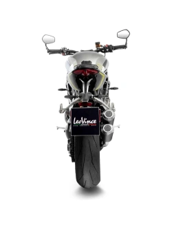Podwójny tłumik motocyklowy LeoVince LV-10 czarno-srebrny Triumph (wybrane modele) [z homologacją] 