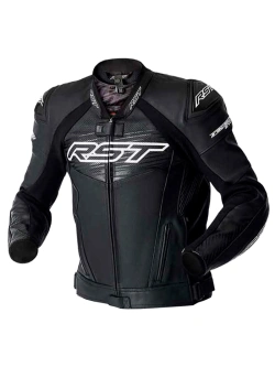 Kurtka motocyklowa skórzana RST Trac Evo D3O czarno-biała