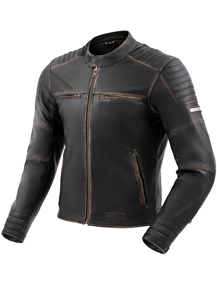 Kurtka motocyklowa skórzana Rebelhorn Hunter II brązowa