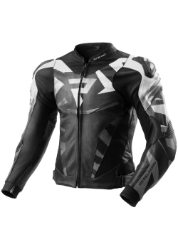 Kurtka motocyklowa skórzana Rebelhorn Inferno czarno-biała