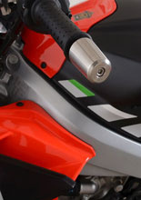 Koncówki kierownicy motocyklowej R&G Aprilia Tuono 660 (21-24) srebrne
