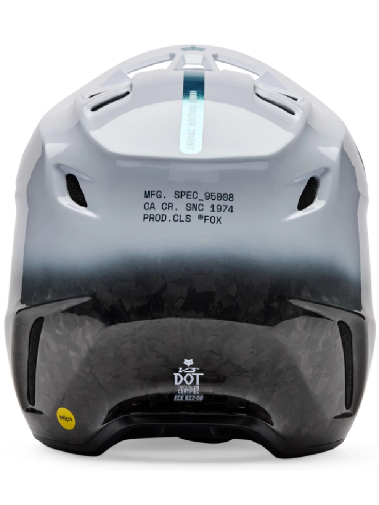 Kask enduro Fox V3 Rs Ghost czarno-biały