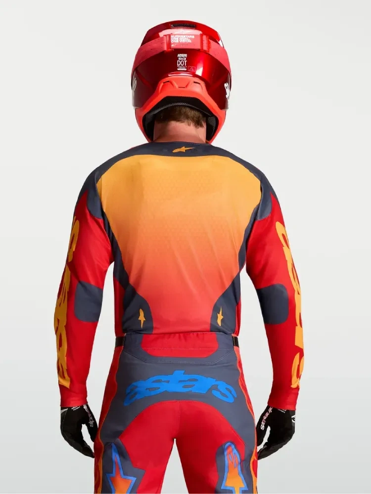 Bluza cross Alpinestars MX Racer Hunt czerwono-szare