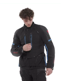 Kurtka motocyklowa tekstylna Dainese Super Adventure Absoluteshell czarno-niebieska