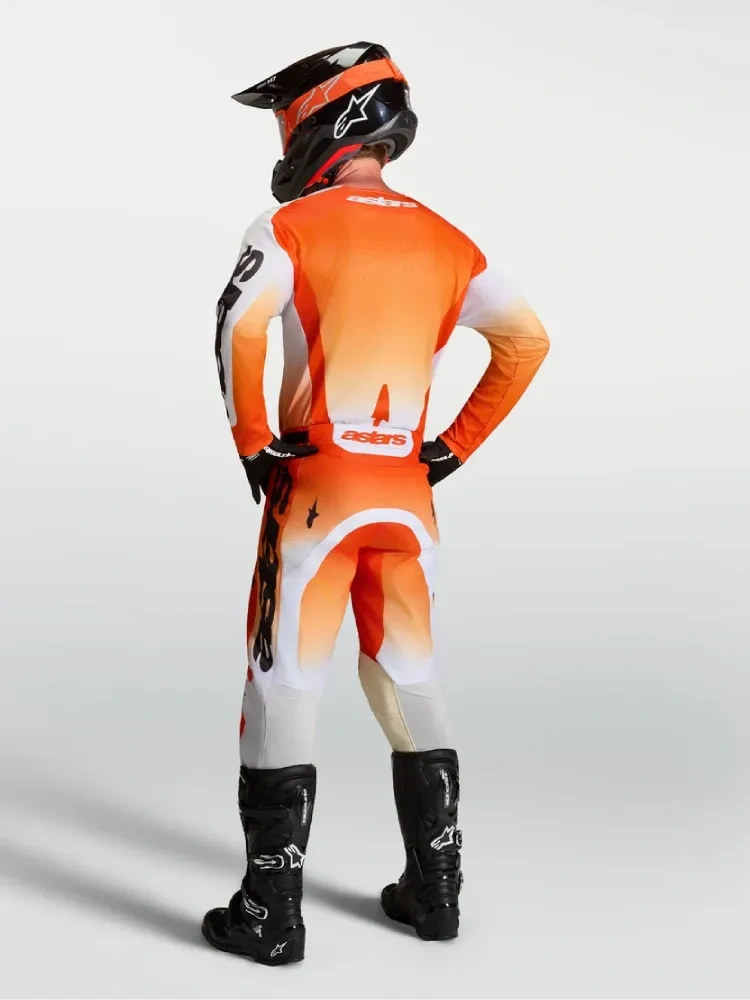Bluza cross Alpinestars MX Racer Amber biało-czarno-czerwona