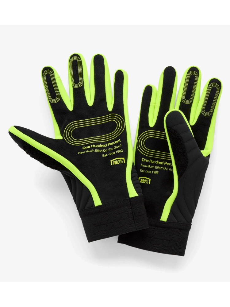 Rękawice cross 100% Brisker Xtreme fluo-czarne