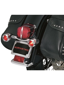 Zestaw: kierunkowskazy tylne + uchwyt Kuryakyn Harley Davidson (wybrane modele) srebrne