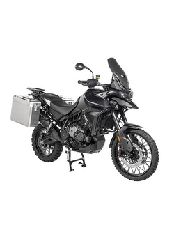 Zestaw: kufry boczne srebrne Zega Mundo + stelaże czarne Touratech Triumph Tiger 900 Rally / Pro / GT / GT Pro (19-) (31+38L)