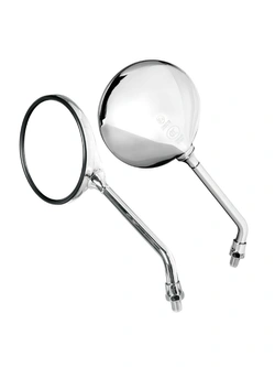 Lusterka Lampa Opal Chrom mocowane na kierownicy [para; prawy gwint M10x1,25]