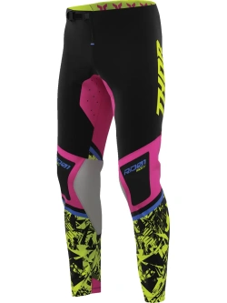 Spodnie cross Thor Sportmode Punkd czarno-różowe-fluo