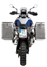 Zestaw: kufry boczne srebrne Zega Mundo + stelaże srebrne Touratech BMW F 900 GS (24-) [poj.: 38+45l]