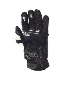 Rękawice motocyklowe Racer Guide białe