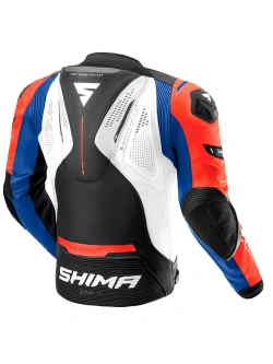 Kurtka motocyklowa skórzana Shima Mission ST G2 niebiesko-biało-czerwona