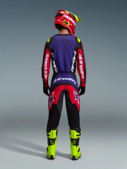 Bluza cross Alpinestars MX Fluid Grid czarno-czerwono-fioletowa