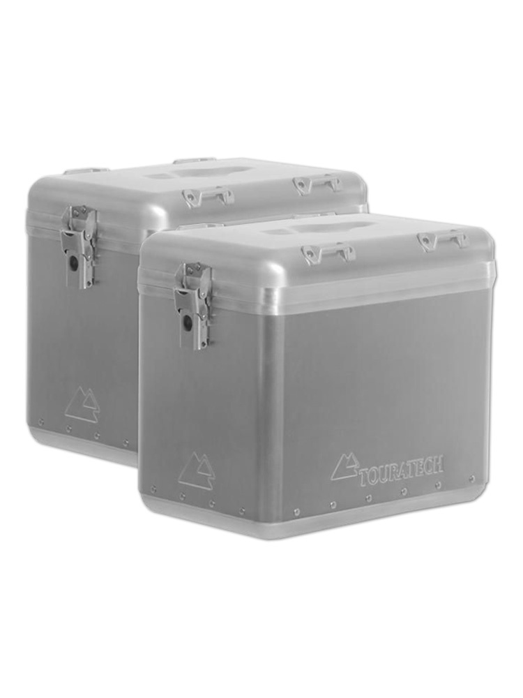Zestaw kufrów bocznych Touratech ZEGA Mundo aluminiowych, srebrnych [pojemność: 2 x 31 l]
