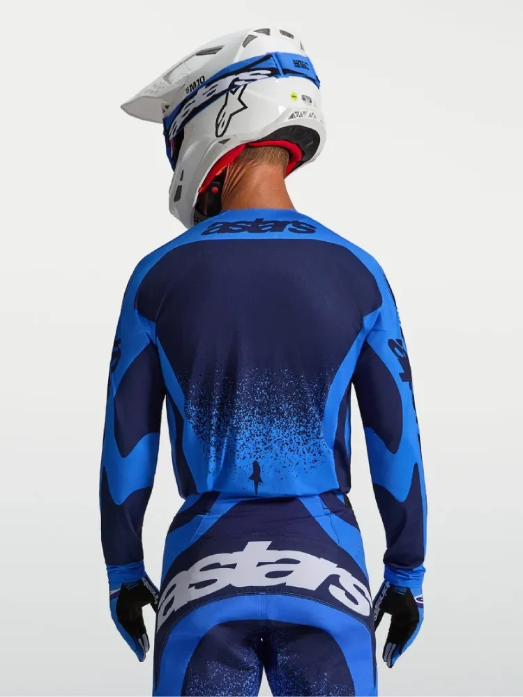 Bluza cross Alpinestars MX Techstar Swan niebieska