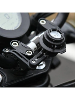 Uchwyt na telefon Outplorer QM02 Launch Pro mocowany na kierownicę, z regulacją i systemem amortyzacji