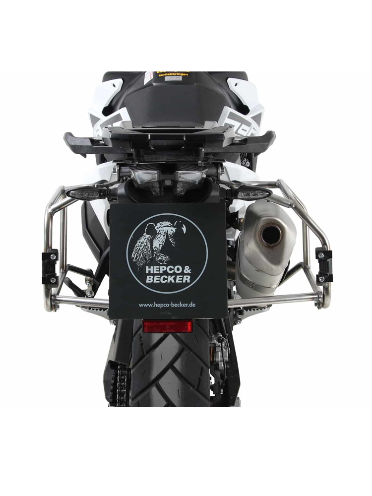Zestaw: kufry boczne + stelaże Hepco&Becker Xplorer Cutout KTM 790 Adventure/R (19-21) srebrne