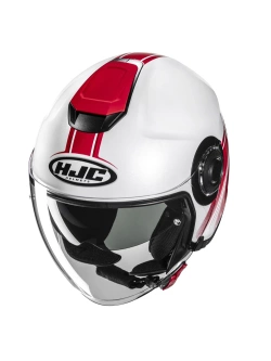 Kask otwarty HJC i40N Vision biało-czerwony