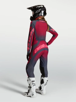 Bluza cross damska Alpinestars MX Stella Techstar Swan szaro-czerwona