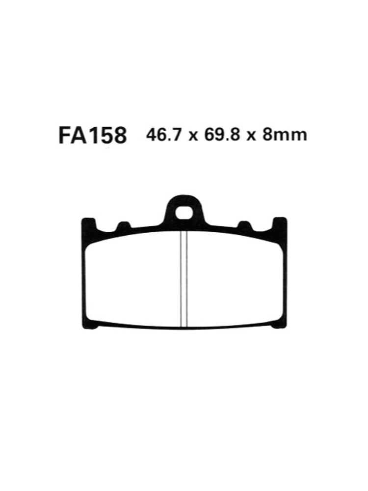 Klocki hamulcowe EBC EPFA158HH 46.7 x 69.8 x 8mm NA PRZÓD