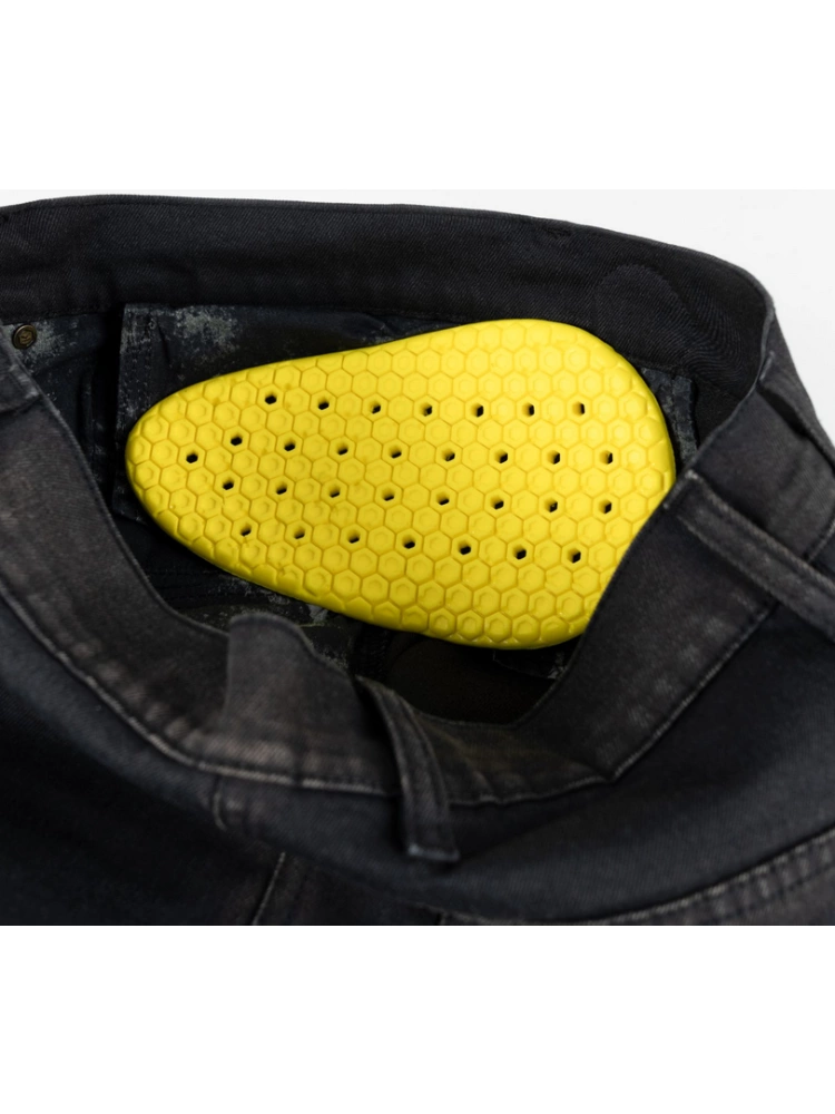 Jeansy motocyklowe Knox Colton Slim Aged Black Rust czarne