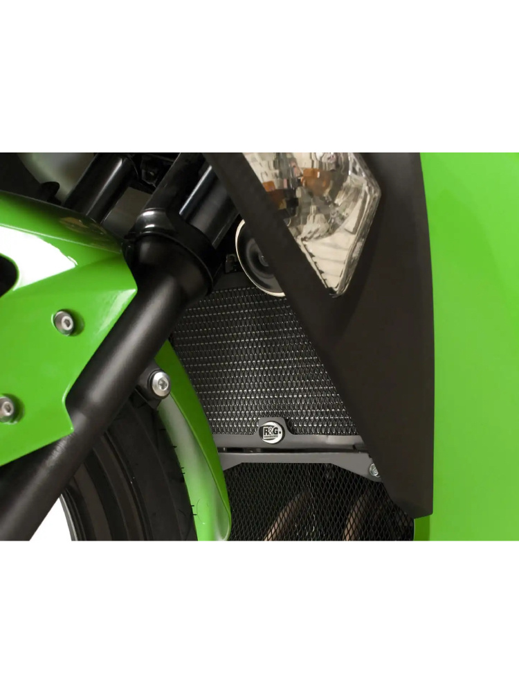Osłona chłodnicy R&G Racing Kawasaki NInja 250 (08-17)/ 300 (12-20)/ Z 250 (13-18) zielona