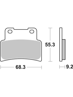 Klocki hamulcowe Brembo SA Aprilia Dorsoduro/ Mana/ Shiver (wybrane modele) [na przód, kpl. na 1 tarczę, 51,6 x 69,7 mm]