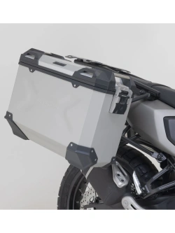 Zestaw: kufry boczne 37/45 + kufer centralny + stelaże TRAX ADV SW-Motech Yamaha Tenere 700 (wybrane modele) srebrne