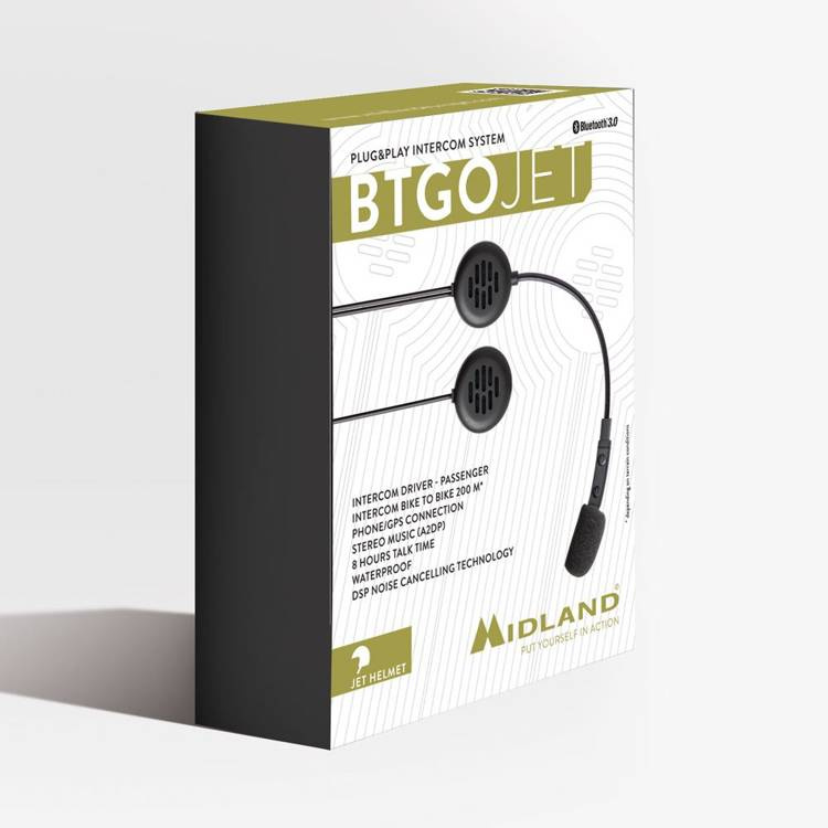 Interkom motocyklowy Midland BT Go Jet Plug&Play [pojedynczy]